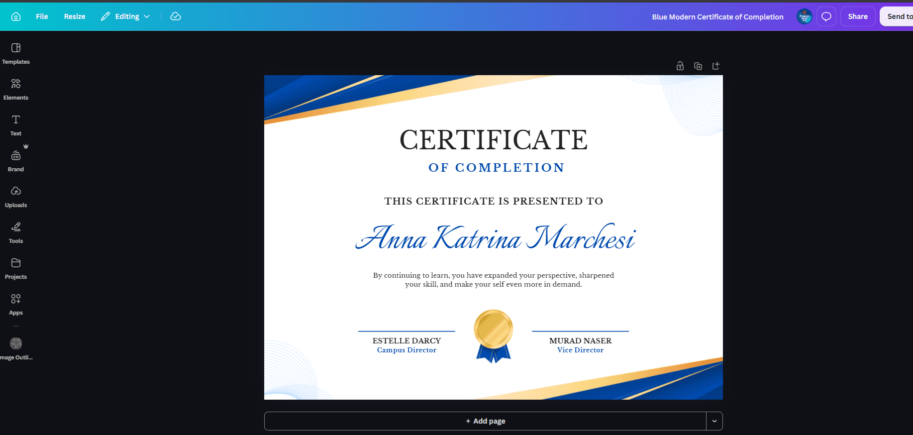 Design your certificate anywhere