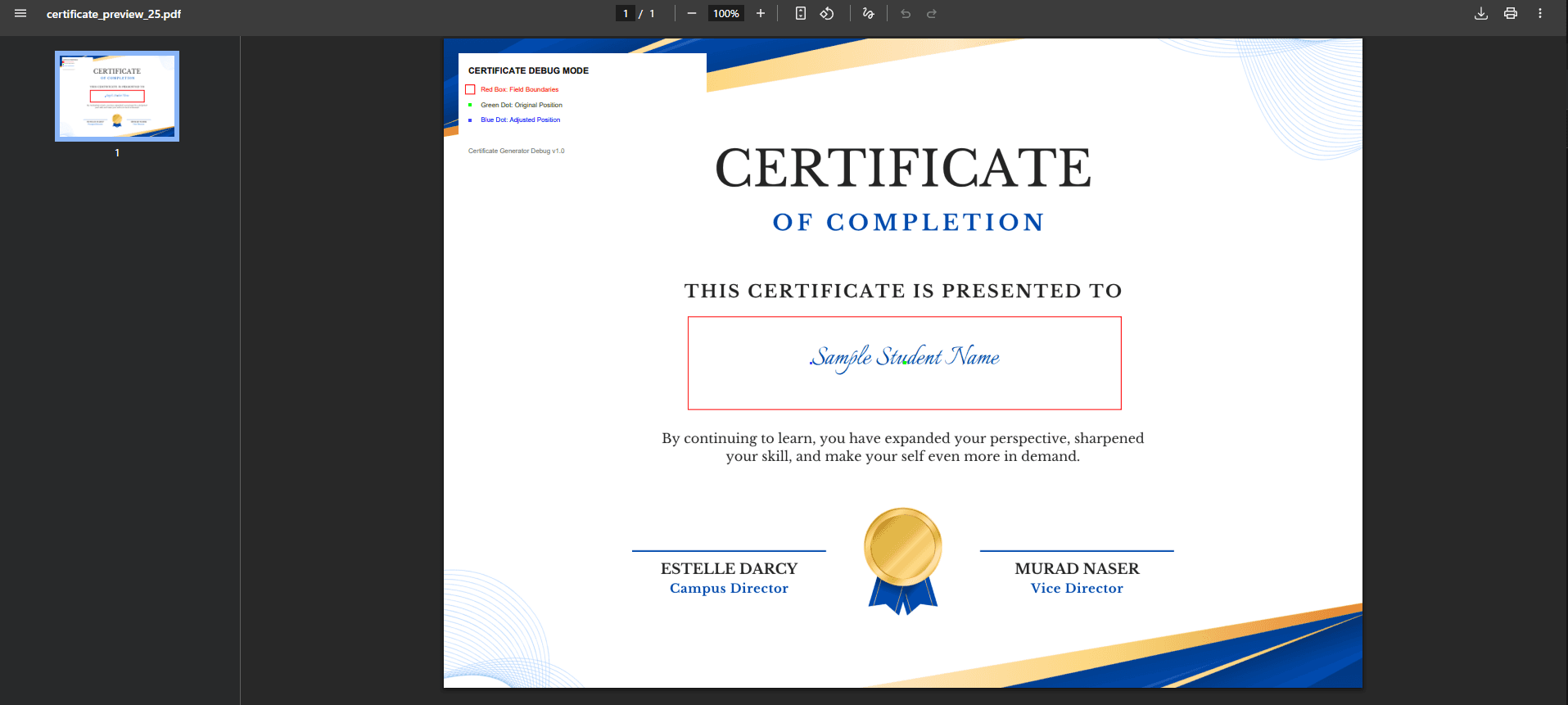 Instant, self-contained PDF generation